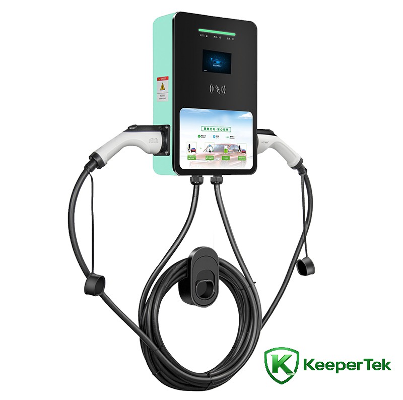 7KW/14KW suelo-a nakatakder a maymaysa ken doble a paltog AC charging pile KT-HC06